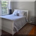 F27. Full painted bed with storage. 46"h  